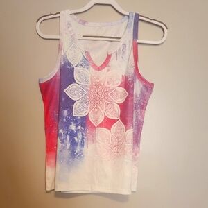 Women's Sleeveless Tie-Dye Top